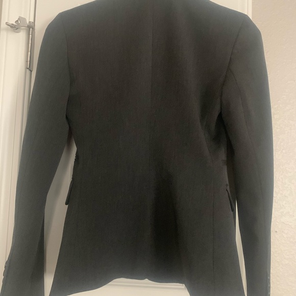 Express Charcoal Grey Fitted Blazer - Picture 2 of 4